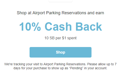 Cashback on Airport Parking