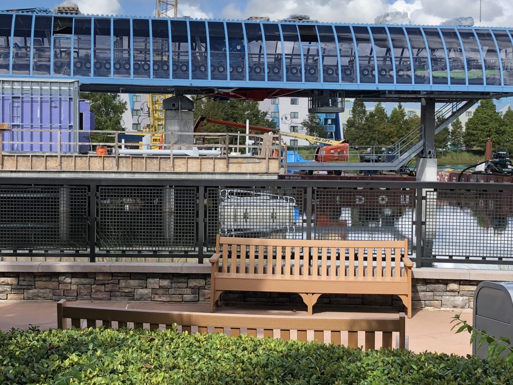 Disney Skyliner in progress between Pop Century and Art of Animation