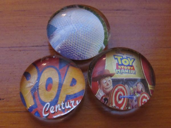 Pop Century Resort, Spaceship Earth, and Toy Story Mania! Magets - All made from Park Maps
