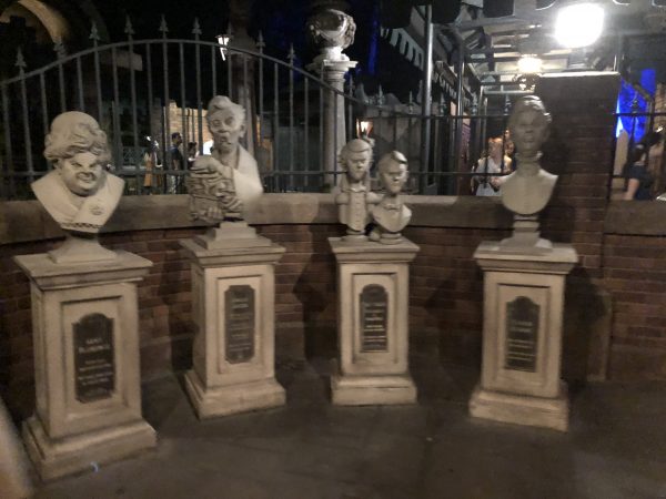 Hanging outside the queue for The Haunted Mansion