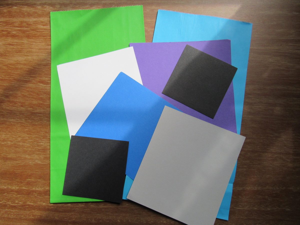 A pile of paper to create Monster bags