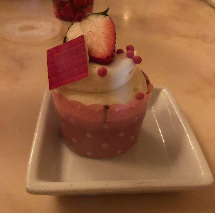 Strawberry Cream Cheese Cupcake at Be Our Guest