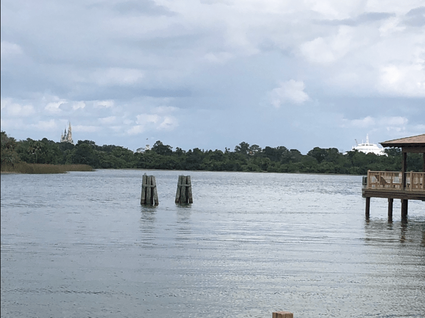 The seven seas lagoon, as seen from the Polynesian Village Resort