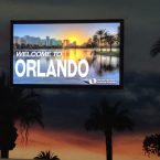 Welcme to Orlando Sign at the Orlando International Airport