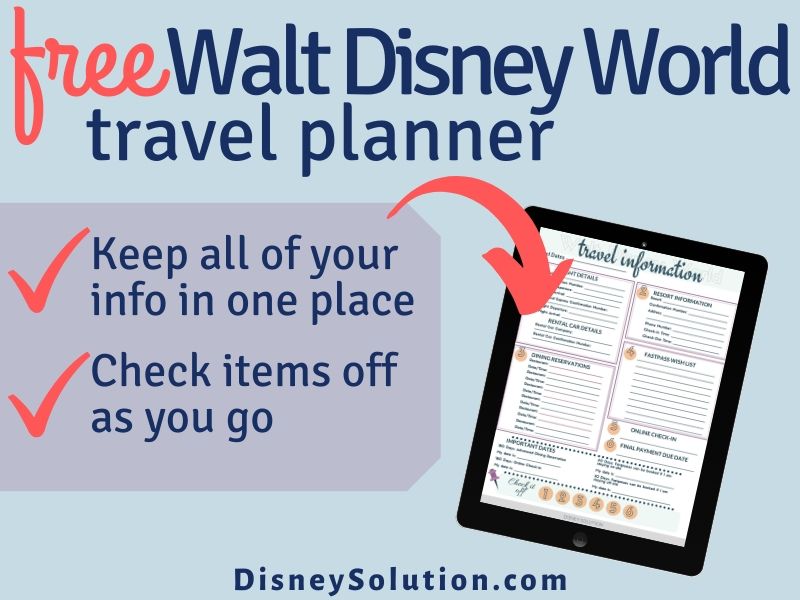 Free Walt Disney World Travel Planner