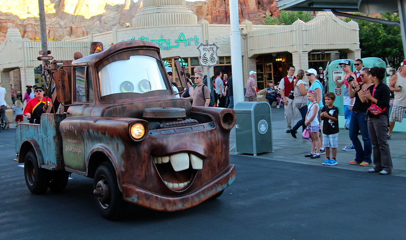 Tow Mater in Radiator Springs in Disney's California Adventure