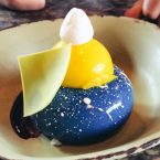 Blueberry cheesecake with passion fruit curd from Satu'li Canteen