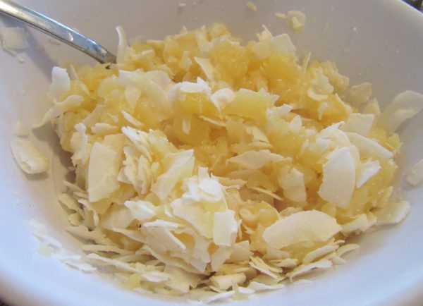 coconut and pineapple mixture combined
