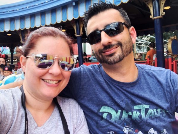 A quick selfie on Dumbo, in Magic Kingdom