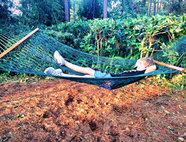 Resting at Port Orleans - Riverside in a hammock