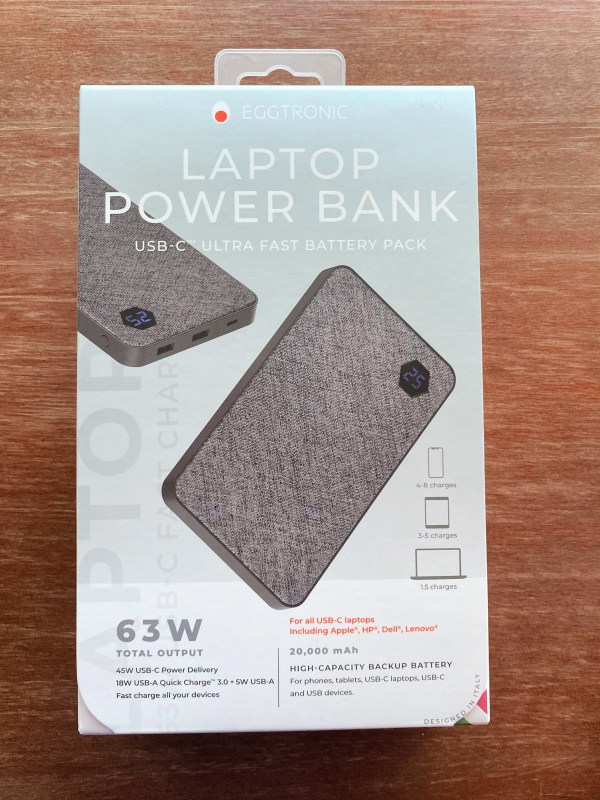Package for the Eggtronic Laptop Power Bank