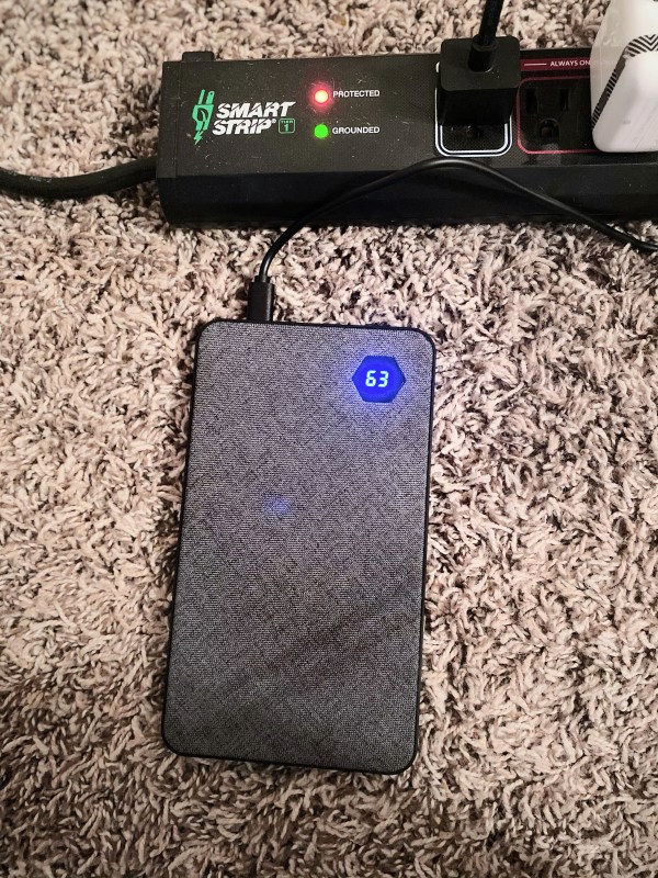 Charging up the Eggtronic Laptop Power Bank