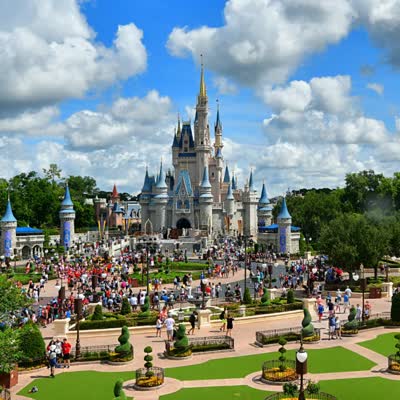 Video of Magic Kingdom, zooming in to show yourself posing