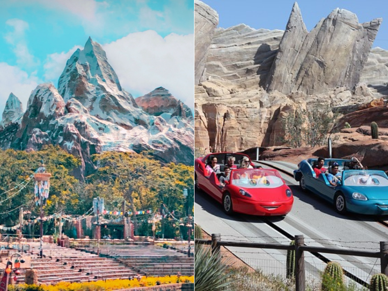 Expedition Everest and Radiator Springs Racers Side By Side