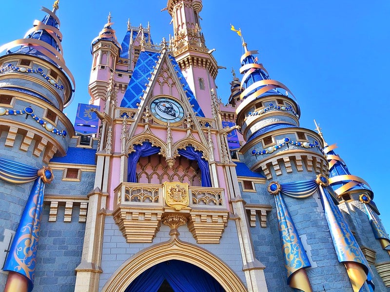 Cinderella Castle in Magic Kingdom for the 50th Anniversary