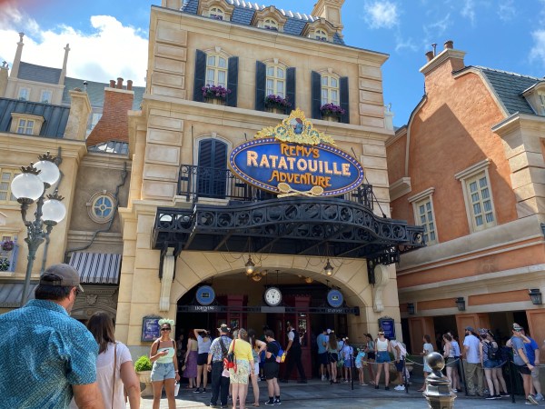 Entrance to Remy's Ratatouille Adventure, in the France Pavilion in Epcot