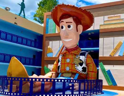 Woody Statue outside All Star Movies
