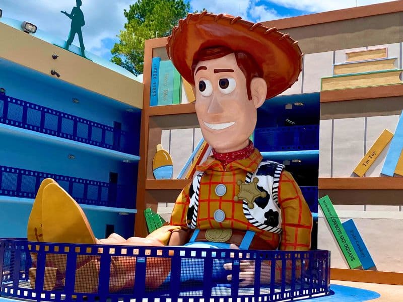 Woody Statue outside All Star Movies