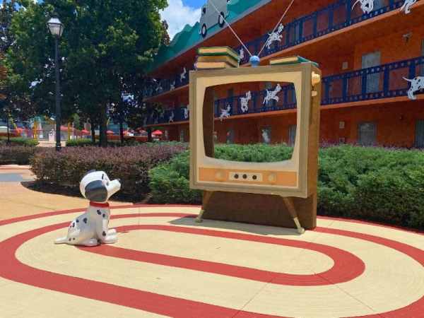 Photo op in the 101 Dalmation section of All Stars Movies Resort. 