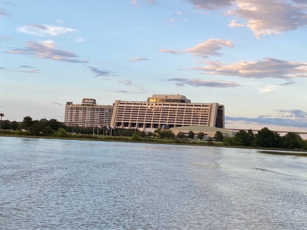 A view of the Contemporary, taken aboard a Ferry 
