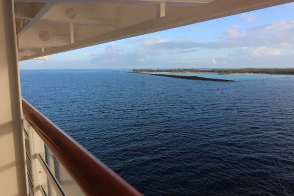 The view of the ocean, from a Cruise shiop balcony