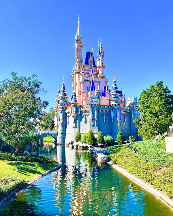 Side view of Cinderella Castle during the 50th Anniversary Walt Disney World
