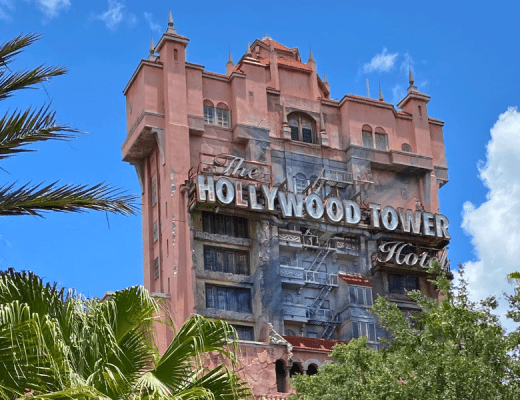 Tower of Terror on a beautiful day in Hollywood Studios