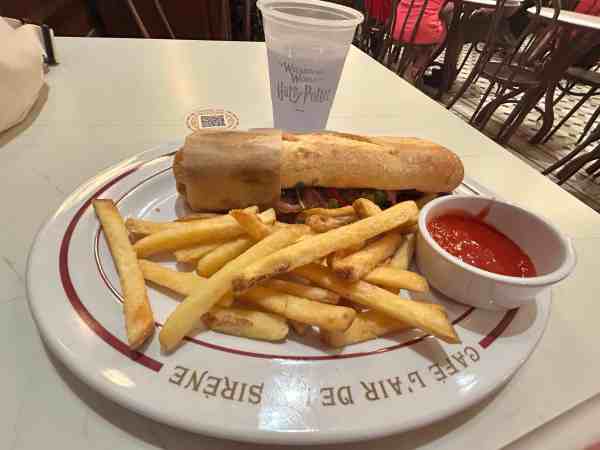 Vegetarian Sandwich at Cafe L'air de la Sirene in Epic Universe at Universal Studios Orlando