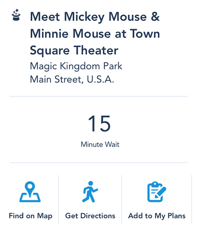 My Disney Experience App - Location, Map, Directions, and current wait time